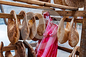 Traditional Lebanese Kaak bread for sale.