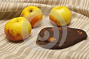 Traditional lithuanian apple cheese photo