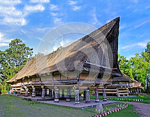 Traditional longhouse of a Batak King. photo