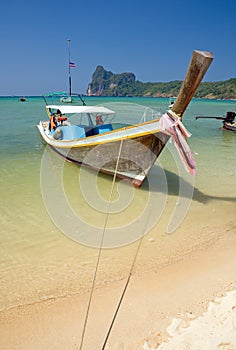 Traditional longtail boat