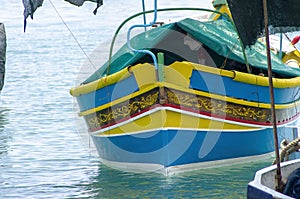 Traditional luzzu boats, Marsaxlokk, Malta