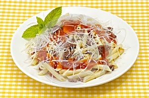 Traditional macaroni pasta