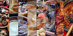 Traditional macedonian food, collage
