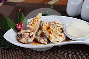 Traditional Makassar Snack named pisang epe