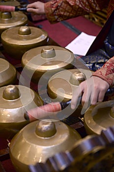Traditional malay heritage music instrument in Malaysia called gamelan