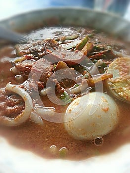 Traditional Malaysian Delicacy Laksa