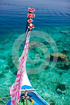 Traditional maldivian boat dhoni