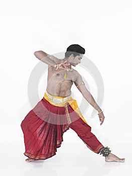 Traditional male dancer from india