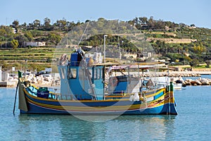 Traditional Maltese fishing boat - Luzzu