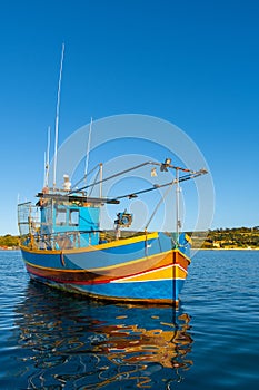 Traditional Maltese fishing boat - Luzzu