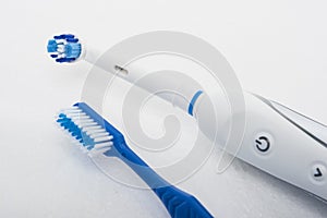 Traditional Manual and Electric Toothbrush