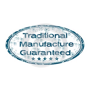Traditional manufacture guaranteed stamp