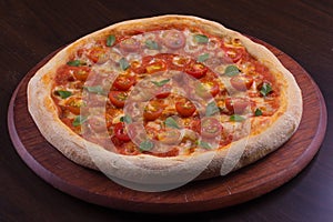 Traditional marguerita pizza