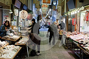 The traditional market of kyoto