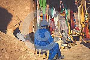 A traditional market in the old city of Essaouira, Morocco