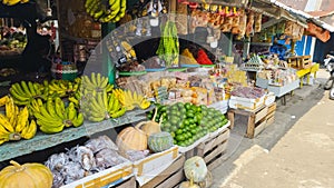 Traditional market in Slawi, Tegal, Central Java.