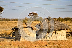 Traditional massai hut made