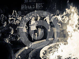 Traditional Mayan fire ritual - Tikal, Guatemala