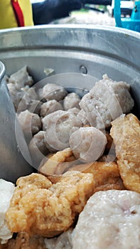 Traditional meat ball in jember indonesia photo