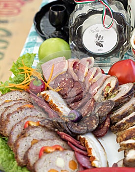 Traditional meat plate