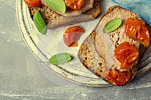 Traditional meatloaf with spices