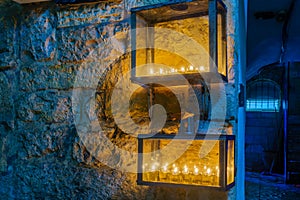 Tradicional menor jánuca lámparas aceituna aceite velas Jerusalén 