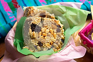 Mexican amaranth candies also called Alegria photo