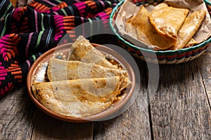 Mexican basket tacos also called de canasta photo