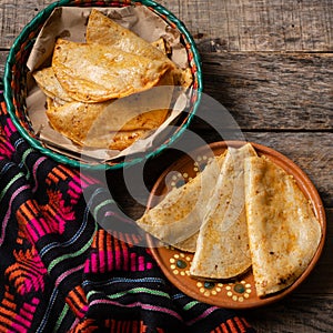 Mexican basket tacos also called de canasta photo