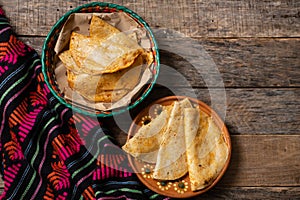 Mexican basket tacos also called de canasta photo