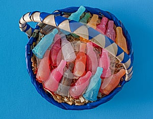 Traditional Mexican Candy Sweetmeats with a Bottle shape.