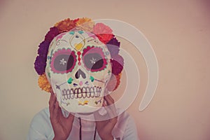 Traditional mexican catrina handcraft