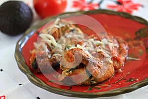 Traditional Mexican Chile Rellenos photo