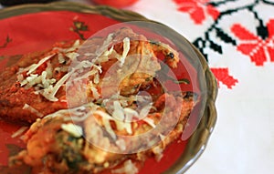 Traditional Mexican Chile Rellenos photo