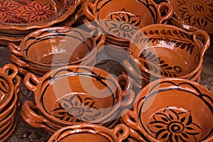 Traditional Mexican clay pots