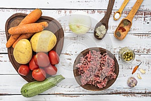 Traditional mexican dish called picadillo