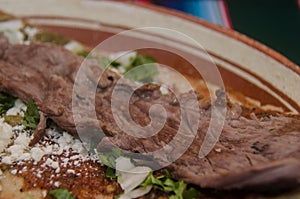 Traditional mexican huarache in clay dish