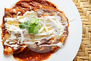 Mexican red enchiladas