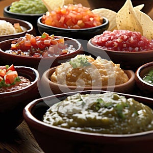 Traditional mexican salsas
