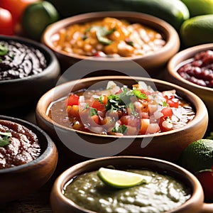 Traditional mexican salsas