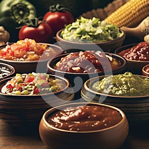 Traditional mexican salsas