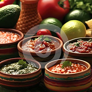 Traditional mexican salsas