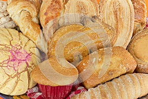 Traditional Mexican Sweet Bread Close Up photo