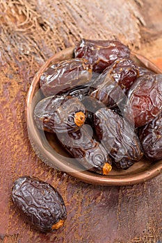 Traditional Middle East dessert, healthy food, big medjool dates