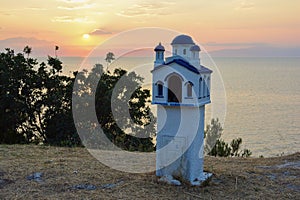 Traditional miniature church on Thassos island, Greece