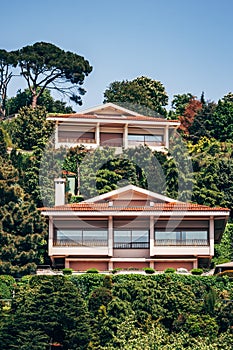 Traditional and Modern Mansions on the Bosporus Strait Waterside