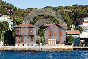 Traditional and modern mansions on the Bosporus