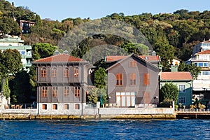 Traditional and modern mansions on the Bosporus