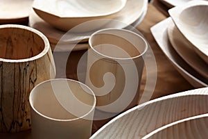 Traditional and Modern Wooden Tableware