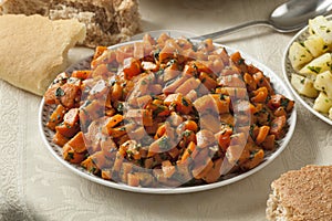 Traditional Moroccan carrot salad